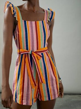 Farm Rio Reyes Striped Romper